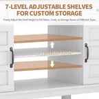 55-75 Gallon Aquarium Stand with Power Outlet, Storage Cabinets and Adjustable Shelves