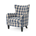 Modern Retro 30.25 High Back Upholstered Arm Chair with Wood Legs for Living Room