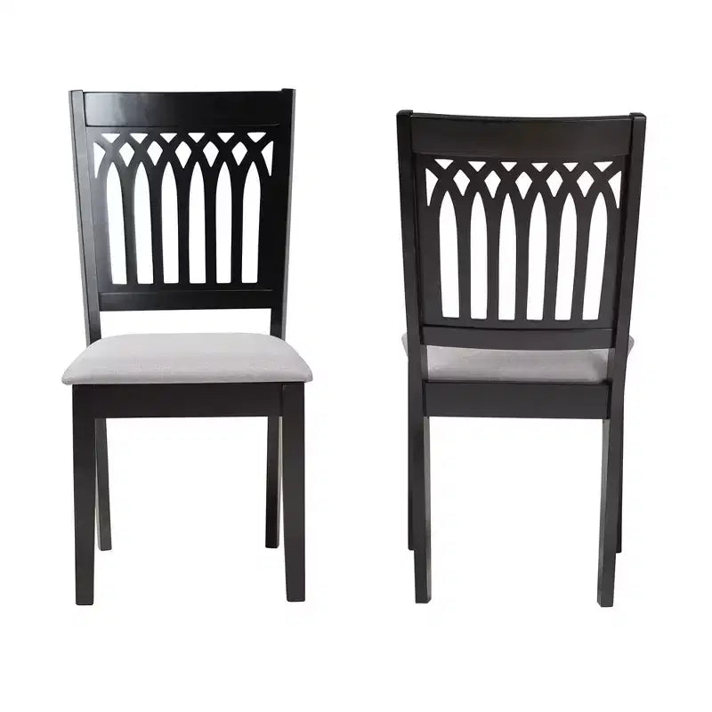 Baxton Studio Genesis Modern Fabric Wood Dining Chair Set