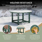 WestinTrends Dylan 5-Piece Outdoor Patio HDPE Adirondack Chair With Round Coffee Table Conversation Set