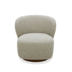 Mid-Century Lounge Chair with Upholstered, Swivel - Living Room