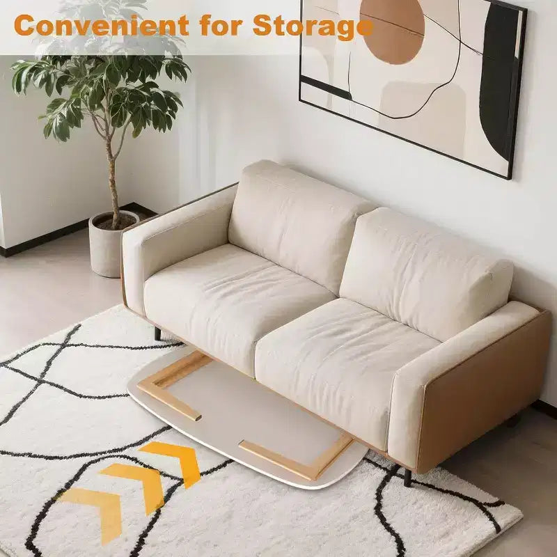 Acekool Foldable Coffee Table, Wooden Finish, Space-Saving Folding Design, 31.5x19.7x17.3, Easy Storage, Wood Grain