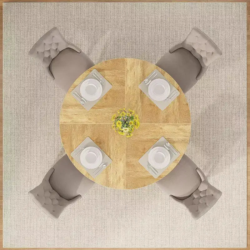 47 Inch Round Dining Table for 4 people
