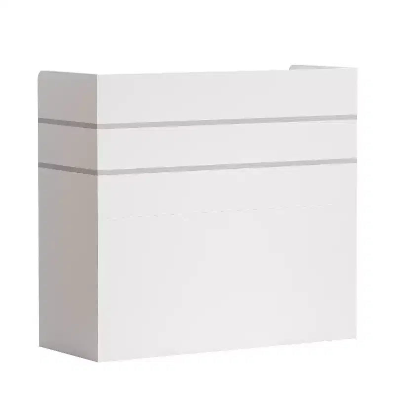 Famapy L-shaped Reception Desk Multifunctional Welcome Desk Workstation