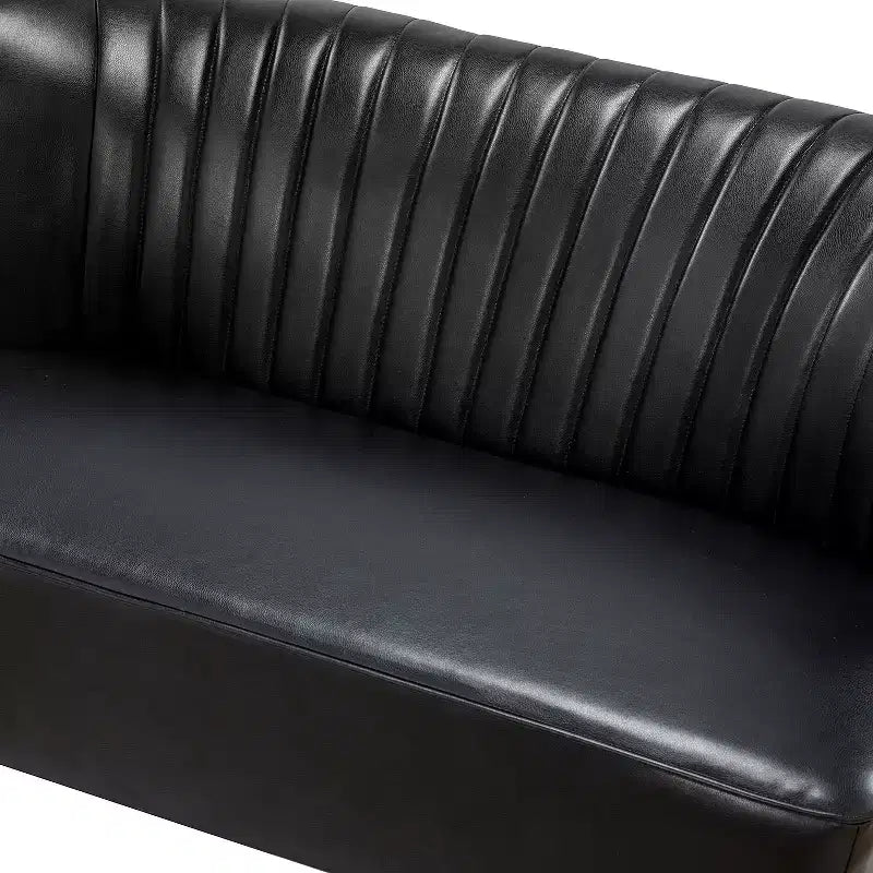 47 Contemporary Wingback Loveseat, Armless 2-Seater Sofa with Metal Legs for Living Room or Bedroom