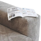 141.73 Modular Sectional Sofa, Corduroy U Shaped Sofa Couch with Ottomans