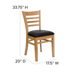 Flash Furniture Ladder Back Wooden Restaurant Chair