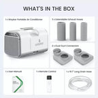 Waykar 4500 BTU 3-in-1 Portable Air Conditioner for Tent, Camping & RV with Dehumidifier and Remote Control