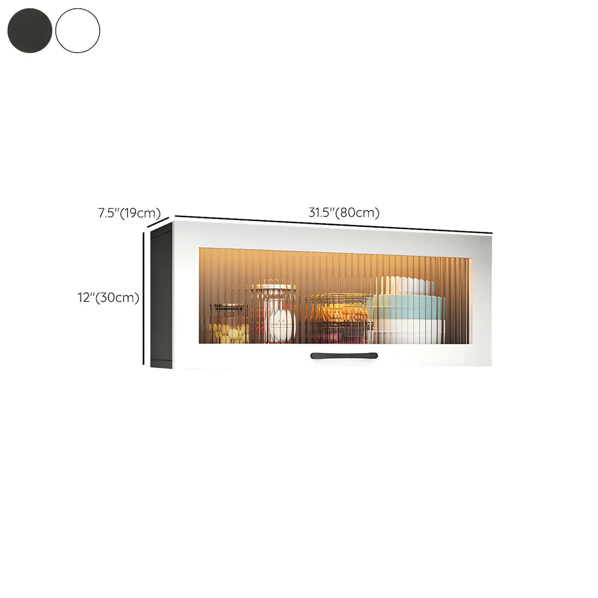 Kitchen White Wood Wall-Mounted Storage China Cabinets