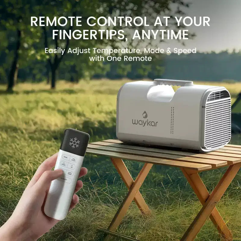 Waykar 4500 BTU 3-in-1 Portable Air Conditioner for Tent, Camping & RV with Dehumidifier and Remote Control