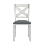 VECELO Solid Wood Dining Chairs with Linen Fabric Seating, Dining Chairs Set of 2/4/6