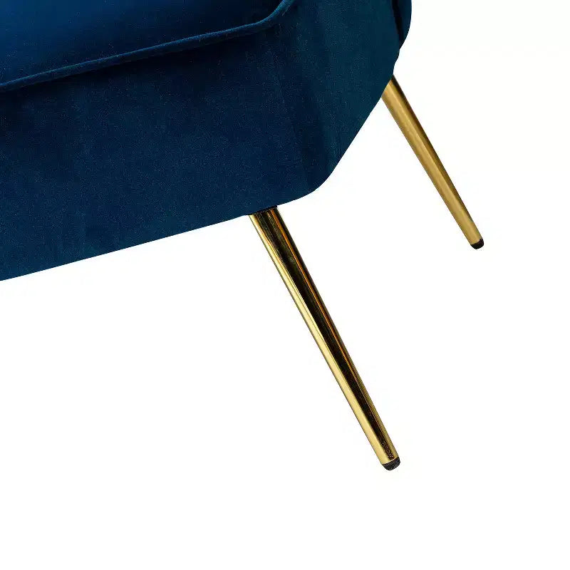 Causeuse en velours Nicolas | Canapé 2 places contemporain pour salon et chambre à coucher avec dossier capitonné | Karat Home