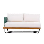 Christopher Knight Home Raphael 4 Piece Outdoor Rope and Acacia Sectional Sofa Set (Table Not Included)