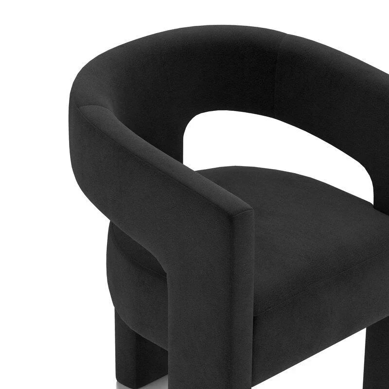 Chaise de salle à manger SEYNAR Modern Glam en velours, chaise d'appoint à dossier ouvert, lot de 6