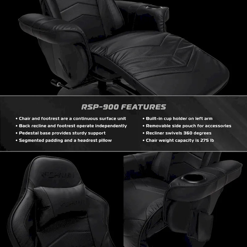 Gaming Recliner - Reclining Gaming Chair with Footrest
