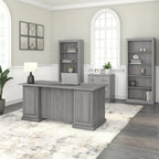 Bush Furniture Saratoga Executive Desk with Drawers and Storage
