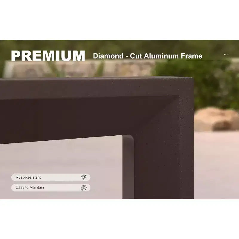 PURPLE LEAF Outdoor Dining Set Aluminum Luxury Patio Furniture Table and Chairs Set with Removable Thick Cushion