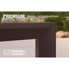 PURPLE LEAF Outdoor Dining Set Aluminum Luxury Patio Furniture Table and Chairs Set with Removable Thick Cushion