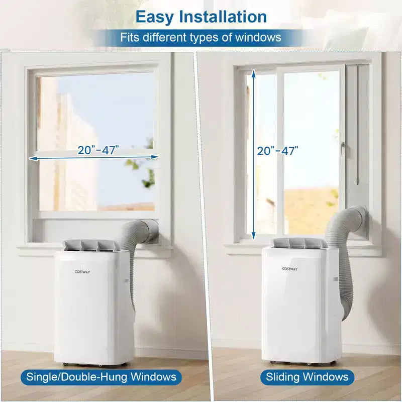 Costway 15000 BTU Inverter Portable Air Conditioner with Fan, Dehumidifier, Auto Swing