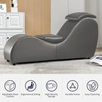 Mixoy Indoor Yoga Chair,Curved Yoga Chaise Lounge Chair for Adults Stretching Exercising Relaxing