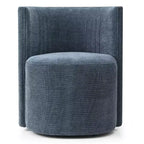 Lot de 4 chaises de salle à manger modernes pivotantes, chaises sans accoudoirs rembourrées en tissu texturé avec dossier incurvé pour salle à manger ou cuisine - Panipeachy