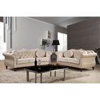 Gracewood Hollow Mantel Mid-century Nailhead Chesterfield Sofa Set
