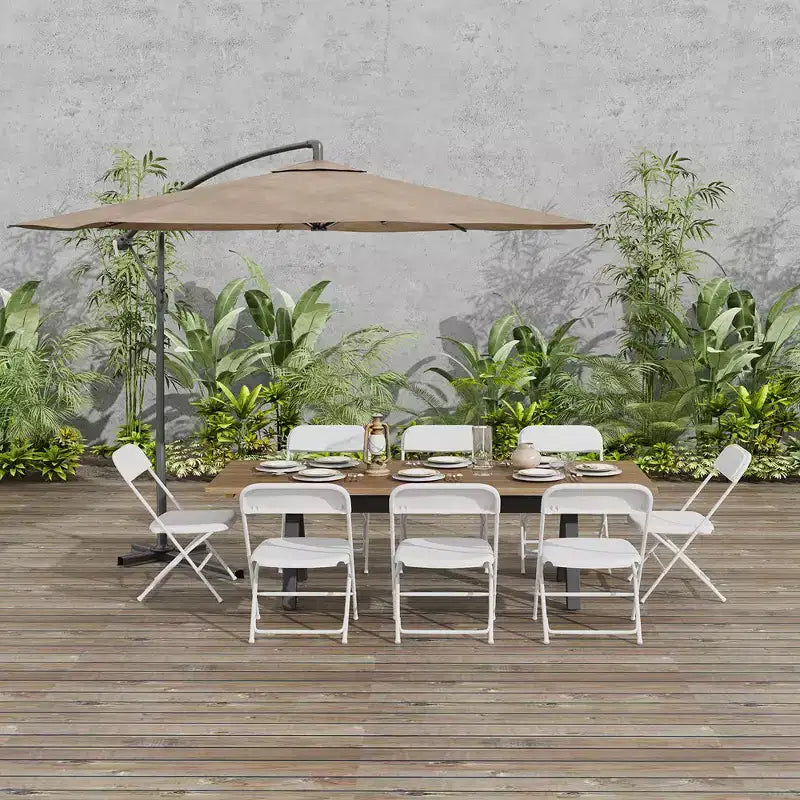 SUGIFT Folding Chairs 10 Pack Plastic Folding Chair for Outdoor Indoor Use 350lb Weight Capacity
