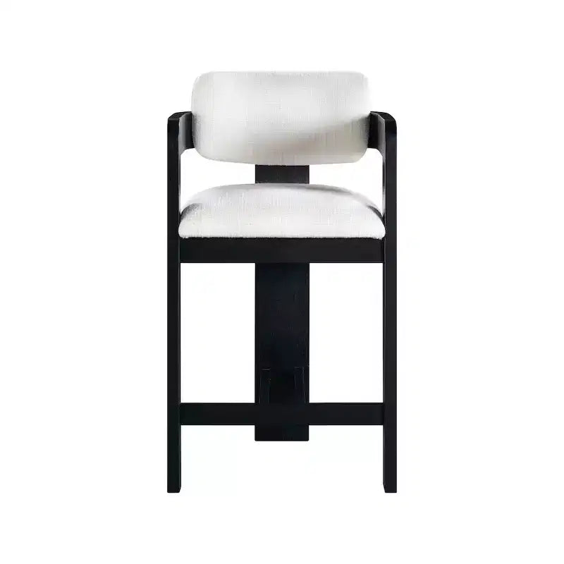 Meridian Furniture,Sacha Linen Textured Fabric Stool