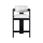Meridian Furniture,Sacha Linen Textured Fabric Stool