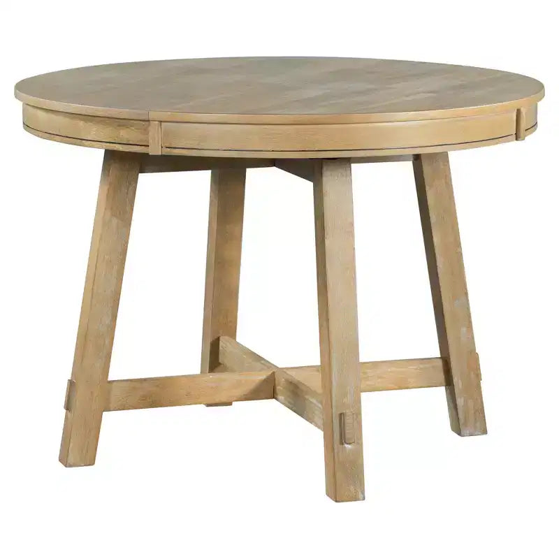 GDFStudio Joyce Table à manger extensible en bois massif de 147 cm