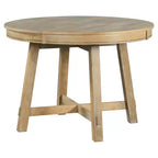 GDFStudio Joyce Table à manger extensible en bois massif de 147 cm