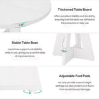 47 Inch Round Dining Table for 4 people