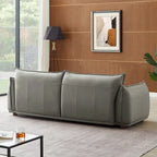 Canapé Manar en cuir véritable, luxe moderne du milieu du siècle