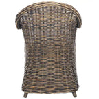 SAFAVIEH Sinja Fauteuil club en rotin jaune - 24 x 26 x 35 - 24x26x35H