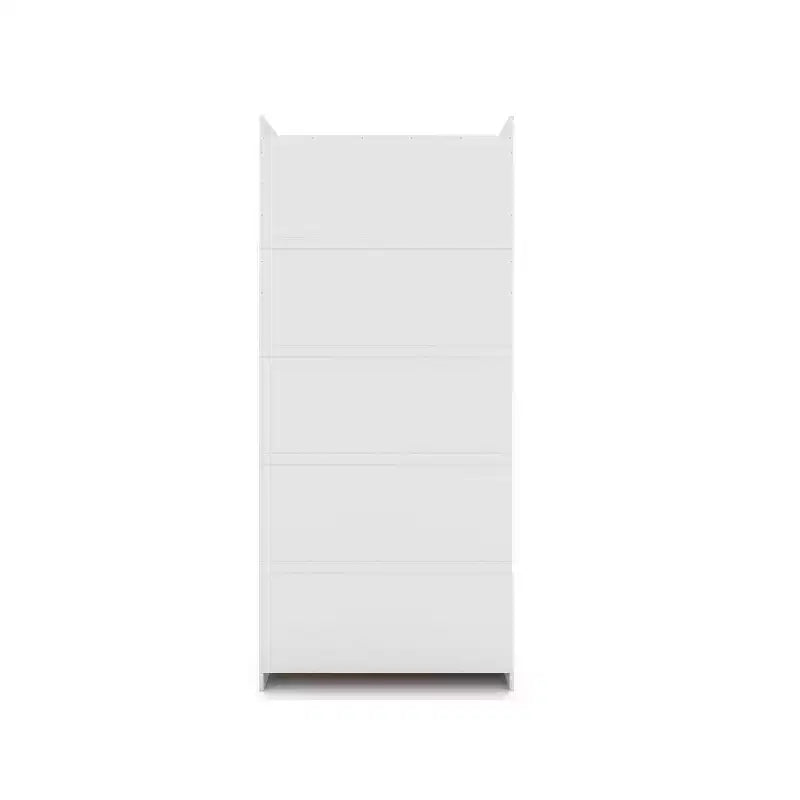 Set of 2 Mulberry 2.0 Wardrobe Closet White - Manhattan Comfort: Bedroom Storage, Hanging Rods, Modern Design