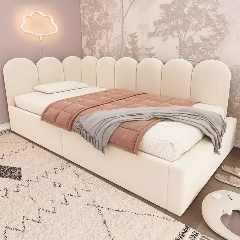 Okak Twin Upholstered Platform Daybed with Hydraulic Storage & Metal Slatted Frame,Modern Single Bed for Bedroom,Kids Room