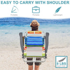 Costway 4-Pack Folding Backpack Beach Chair 5-Position Outdoor - See Details