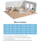 Portable Air Conditioner, 8000 BTU Quiet Cooling with Remote, Ventless Design & Auto Evaporation, for Large Room, Stand Up AC Unit.