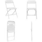 SUGIFT Folding Chairs 10 Pack Plastic Folding Chair for Outdoor Indoor Use 350lb Weight Capacity
