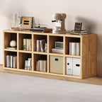 Modern Horizontal Wood 8-Cube Natural Finish Bookcase