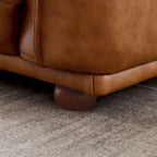Canapé Manar en cuir véritable, luxe moderne du milieu du siècle