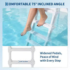 Heavy Duty 5-Step Swimming Pool Ladder with Double Handrails  Non-Slip Sturdy PE Steps  400 lbs Capacity Fits 48-54 Inground & Above Ground Pools