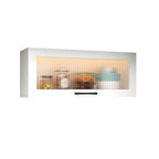 Kitchen White Wood Wall-Mounted Storage China Cabinets