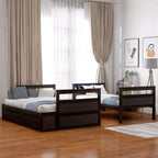 Whisen Twin over Full Bunk Bed with 2-Storage Drawers