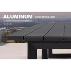 PURPLE LEAF Outdoor Dining Set Aluminum Luxury Patio Furniture Table and Chairs Set with Removable Thick Cushion