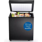 ZAFRO 1.8 Cu.ft Chest Freezer, Compact Deep Freezer with 2 Baskets & Adjustable Temp, Top Open Door for Home, Dorm,Kitchen,Bar