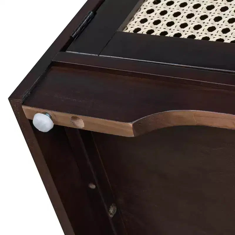 Whisen Rustic Wood Storage Bench, Entryway Shoe Bench with Removable Cushion, Adjustable Shelves
