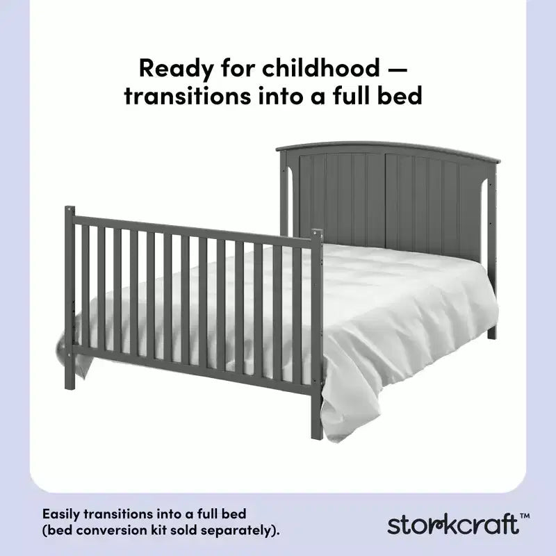 Storkcraft Steveston 5-in-1 Convertible Crib and Changer with Drawer