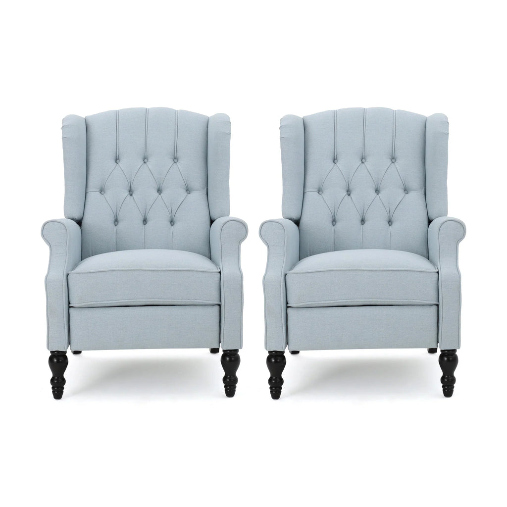 Fauteuils inclinables en tissu touffeté Walter (lot de 2) par Christopher Knight Home
