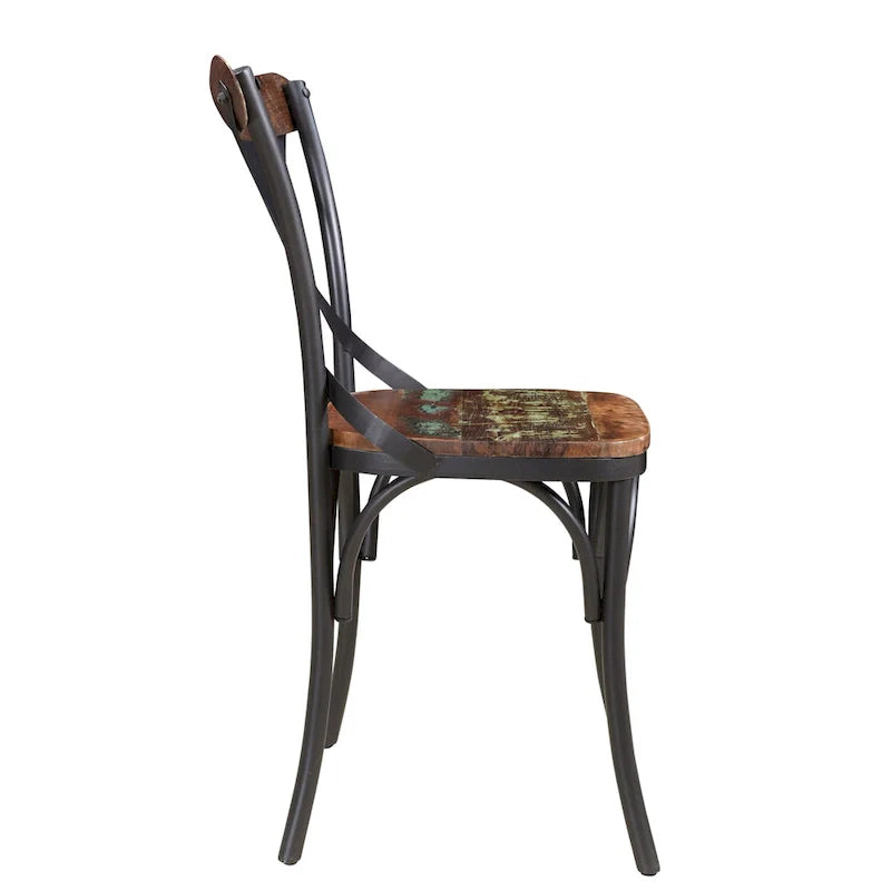 Chaises de salle à manger Linon à dossier croisé (lot de 2)